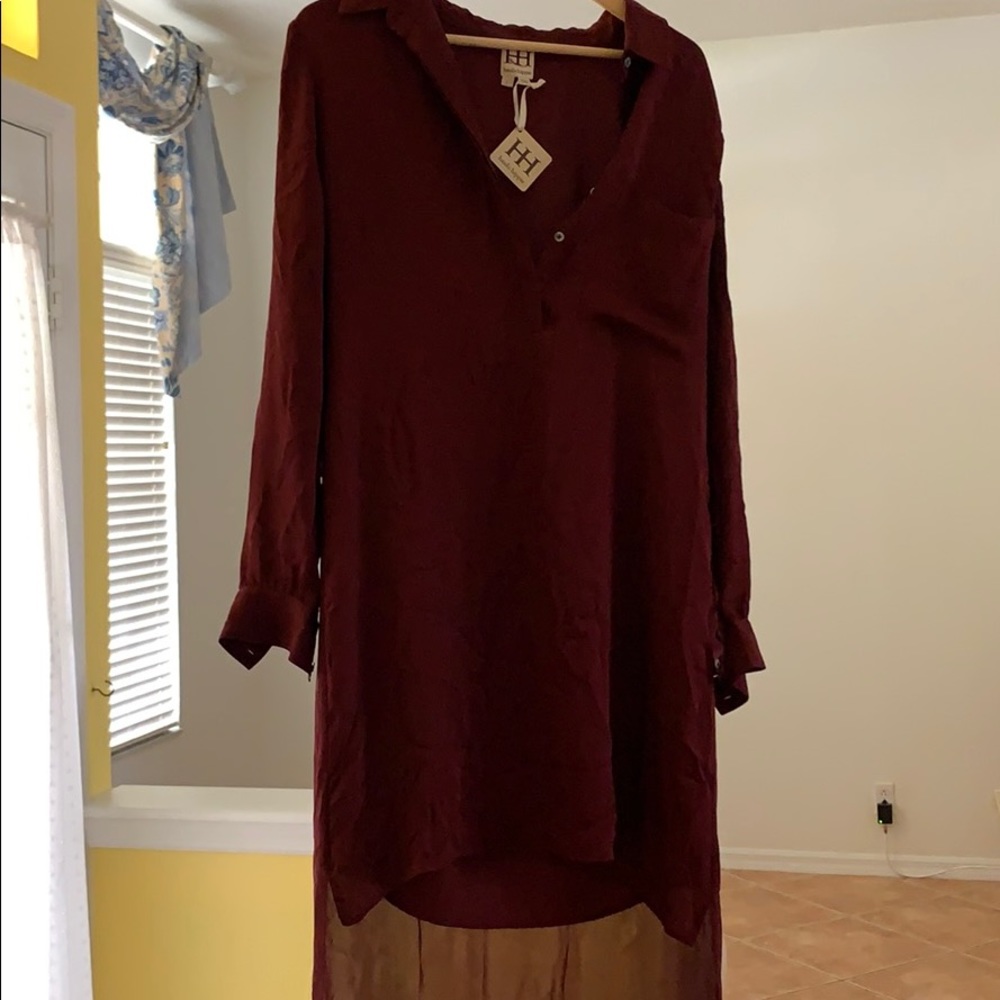 Duster Merlot color- great to wear over jeans
